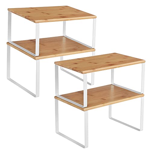 Cabinet Organizer Shelf, Set of 4 Spice Rack, Kitchen Storage