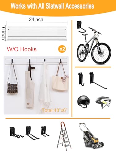 Slatwall Panels Garage Tool Organizer Wall Mount Garage Slat Wall Storage Systems, Bike Storage Rack Garage Organizers and Storage PVC Wall Panels Slat Wall Paneling - view 2