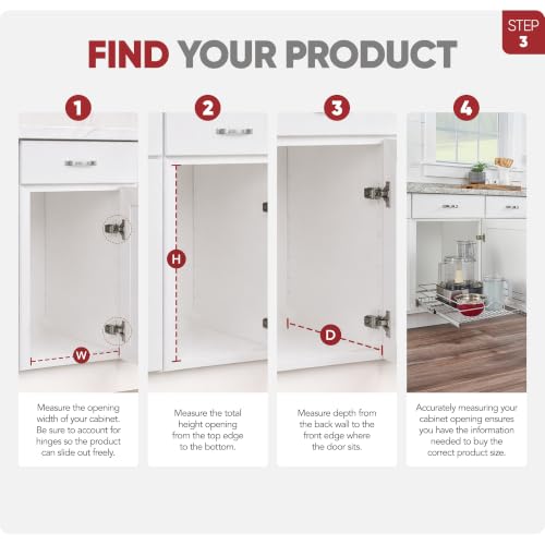 Pullout Drawer Organizer for Kitchen Cabinets, 18" x 22" - view 5