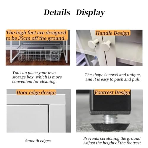 Heavy Duty Metal Pantry Cabinet, Glass Door Sideboard with Adjustable Shelves for Kitchen & Office, Steel Buffet Storage Unit with Spacious Top - view 6