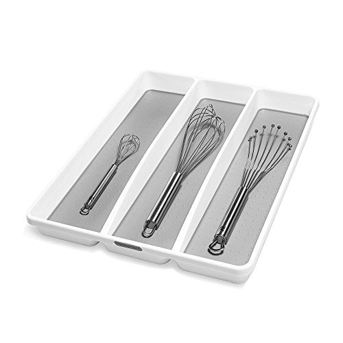 Classic 3 Compartment Utensil Tray, White - view 2