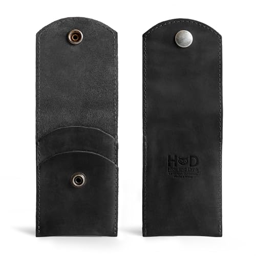 Double Nail Clipper Case, Beauty & Personal Care, Commuter and Nomad, Grooming Case, Home & Travel Essentials, Manicure Kit Storage, Full Grain Leather, Handmade (Charcoal Black) - view 2