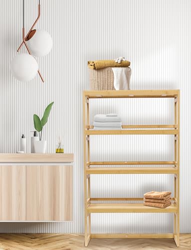 4-Tier Bamboo Storage Rack for Bathroom, Kitchen, Living Room & Closet - view 5