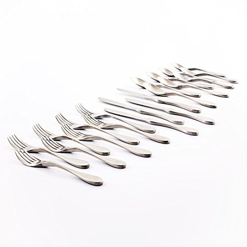 Original Collection Cutlery Utensils 18/10 Stainless Steel Flatware Set, 20 Piece, Matte Silver and Storage Tray/Flatware Organizer, large, Weathered Gray - view 3