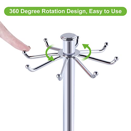 Kitchen Countertop Rotating Utensil Holder, Stainless Steel Chrome - view 2