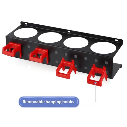 2 Pcs Spray Bottle Holder Wall Mount, Detailing Bottle Organizer, Spray Bottle Rack with 4 Holes and 4 Hooks - view 4