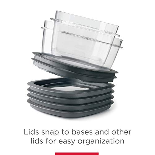 Premier Food Storage Container, 10 Piece Set, Grey, BPA-Free, Microwave & Dishwasher Safe - view 5
