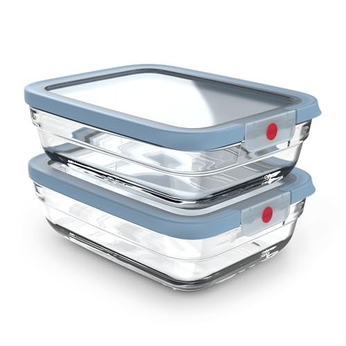 OneClick Glass Set of 2 Food Storage Boxes