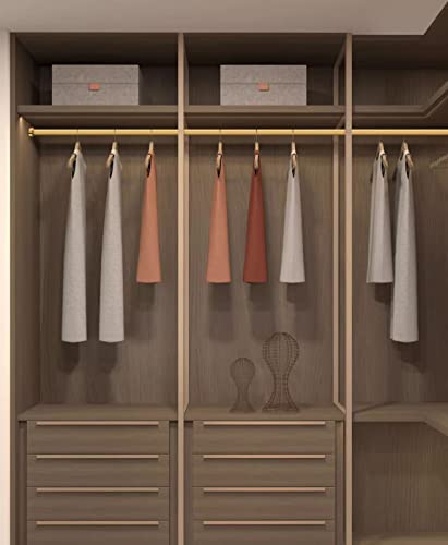 Heavy Duty Metal Wardrobe Poles - Wall Mounted Clothes Hanger Rods, Oval Clothing Organizer Rack System, Durable Garment Storage for Home & Closet Solutions - view 2