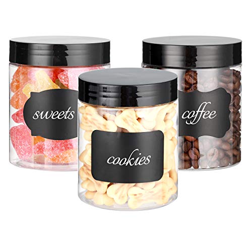 8 OZ Plastic Jars with Lids, 24 Pack Clear Plastic Slime Containers for Kitchen and Household Food Storage of Dry Goods, Creams and More, BPA Free - view 3