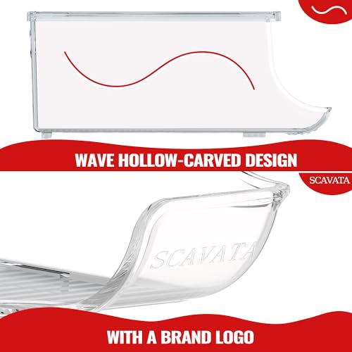 2 Pack Stackable Refrigerator Organizer, Soda Can Dispenser Pop Cans Container Beverage Holder with Lid for Fridge, Freezer, Kitchen, Clear Plastic Storage Bins-Holds 10 Cans Each - view 5