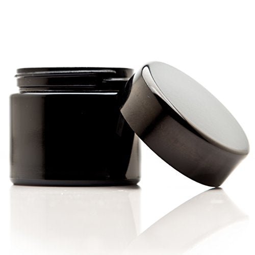 Classic Black Glass Jar 100ml, Ultraviolet Airtight 3.3 fl oz - view 2