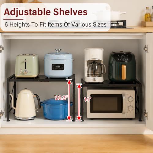 Expandable Storage Shelves, Adjustable Kitchen Storage Rack Shelf Organizer - view 3