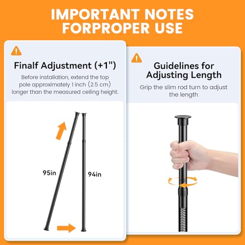Adjustable Tension Pole Shower Caddy: Rustproof Corner Bathroom Organizer - view 4