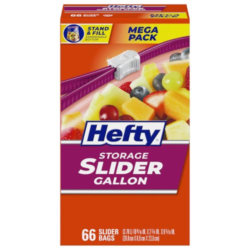 Slider Storage Bags, Gallon Size, 66ct