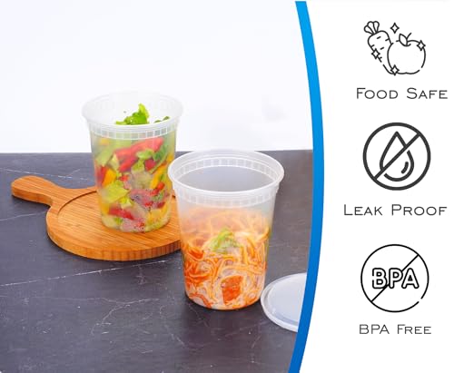Clear BPA Free Crack Resistant 32 OZ Food Storage Containers - view 2