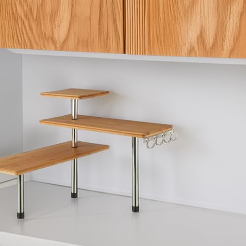 Well Home - Bamboo Corner Shelf for Kitchen, Compact and Elegant, 45 x 43 x 38.5 cm - view 4