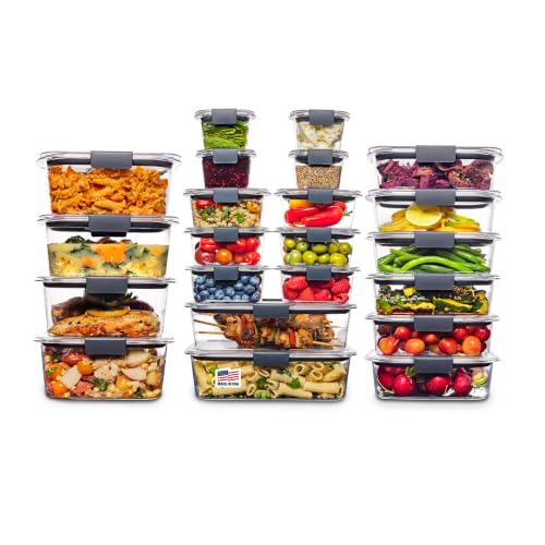 Brilliance BPA Free 44-Piece Food Storage Containers Set Airtight Leak-Proof with Lids for Meal Prep Lunch and Leftovers