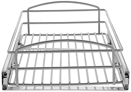 RS-MUB-11-FN 5 in. H x 12 in. W x 20 in. D Multi-Use Pull-Out Basket Cabinet Organizer in Silver - view 3