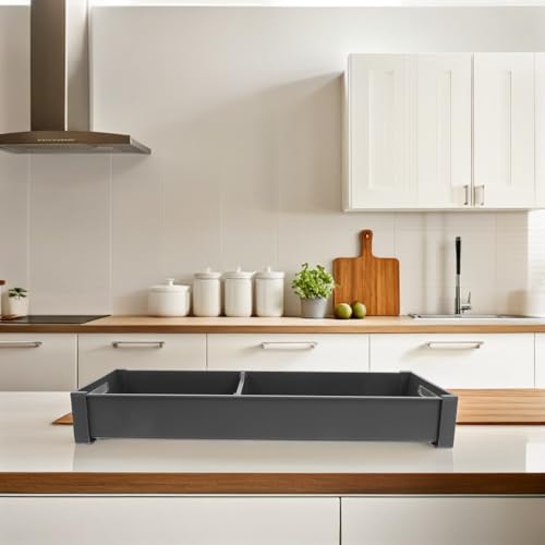 Adjustable Aluminum Silverware Drawer Organizer with Smart Divider System - view 7