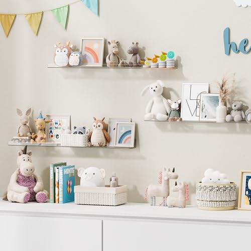 15" x 4" Acrylic Shelves for Wall Storage and Organizer, 6 Pcs - view 5