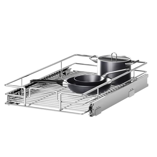 Pull Out Cabinet Organizer 9" W x 21½" D, Heavy Duty Cabinet Pull Out Shelves, Slide Out Drawers Organization for Kitchen Cabinets Bathroom