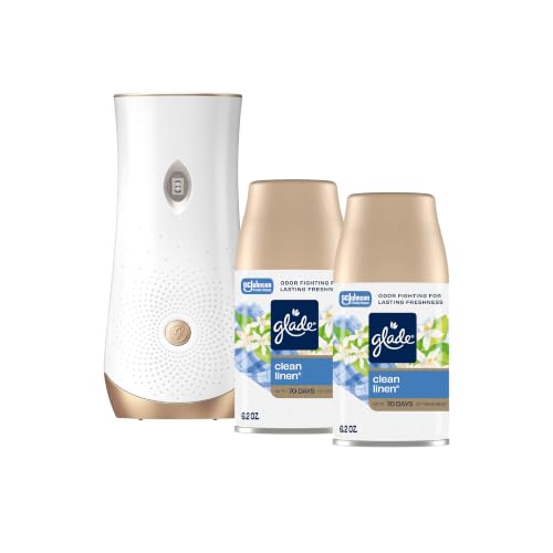 Automatic Spray Air Freshener Kit, Clean Linen, Holder +2 Refills