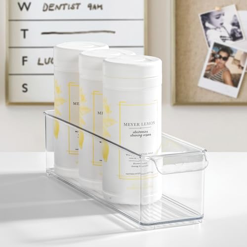 Stackable Fridge Storage Bin with Handle, Set of 6, Clear - view 6
