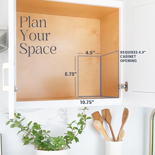 Pull Out Cabinet Organizer for Spices, Cans - Heavy Duty with Lifetime Limited Warranty- Pull Out Spice Rack- Cabinet Pull Out Shelf for Cans,Dishes, Etc, 4" Wx10-3/8 Dx8-7/8H, Silver - view 5