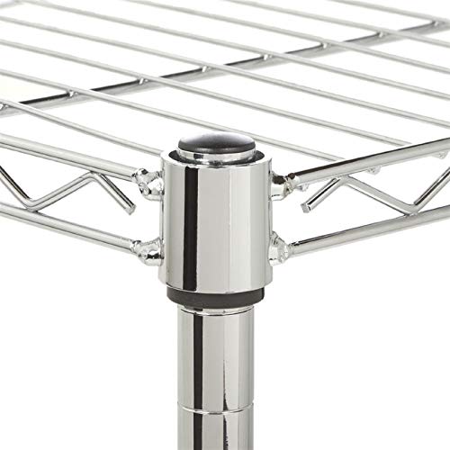 5 Tier Storage Metal Shelf, Wire Shelving Unit, 72" Hx36 Wx14 D, 1250 LBS Capacity, Sturdy Steel Heavy Duty, for Restaurant Garage Pantry Kitchen Garage Rack, Chrome - view 6