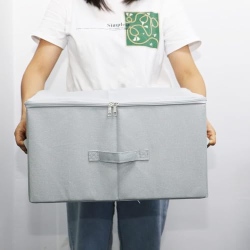 17.6 X 13.6 X 9.7",Folding Closet Clothes Storage Boxes with Zip Lid, 2 PCS - view 6