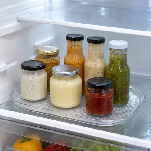 Refrigerator Storage Tray 360 Degree Rotating Fridge Turntable Transparent Organizer Tray for Easy Access Suitable for Home Pantry Beverage Container Arrangement - view 7