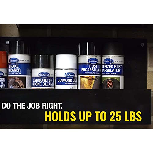 Aerosol Can Rack | Aerosol Storage and Organizer | Mountalble Extra Wide Steel Construction | 12 Can Holes, Black - view 4