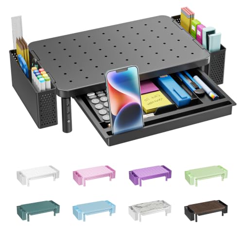 Computer Monitor Stand with Storage and Pen Holder