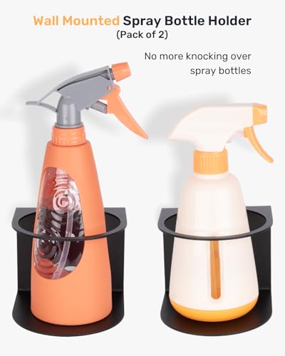 Steel Spray Bottle Holder Wall Mount 2-Pack, Fits up to 32 oz - view 2