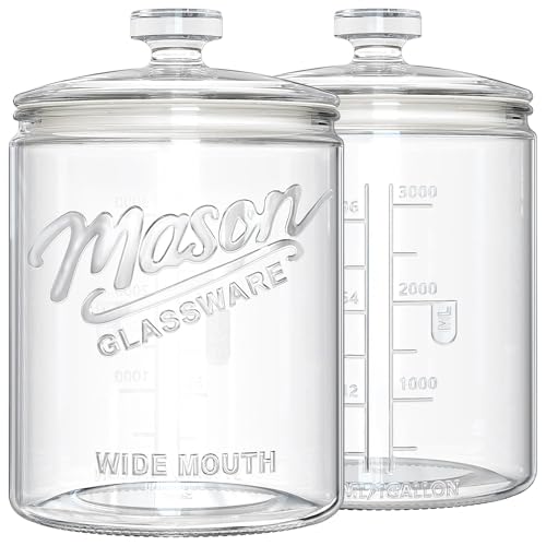 2 Pack 1 Gallon Cookie Jars, Sourdough Starter Jar with Lids