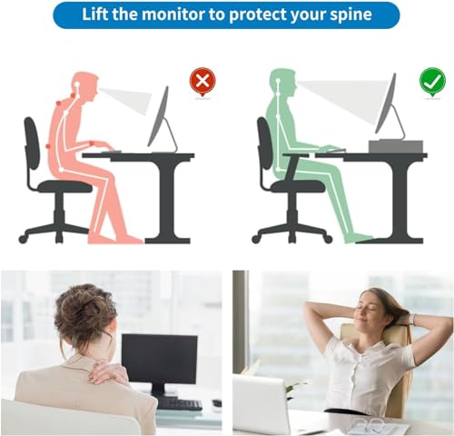 Computer Monitor Stand Riser with Drawer - view 4