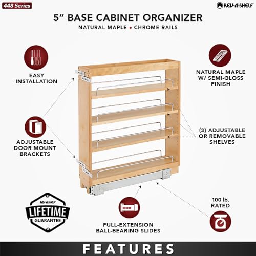 Pullout Kitchen Cabinet Organizer, Min Cabinet Opening 5.5" W - view 3