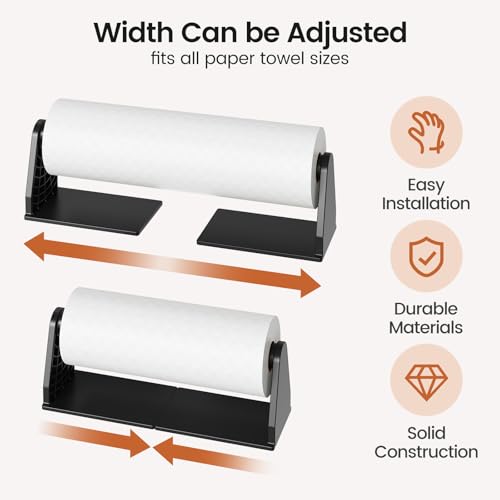 Magnetic Paper Towel Holder, Adjustable No-Drill Paper Towel Holder - view 5