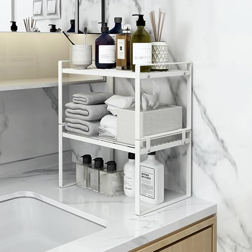 Cabinet Shelf Organizer, Pantry Shelf Rack, White 13x8.3x7.3 - view 6