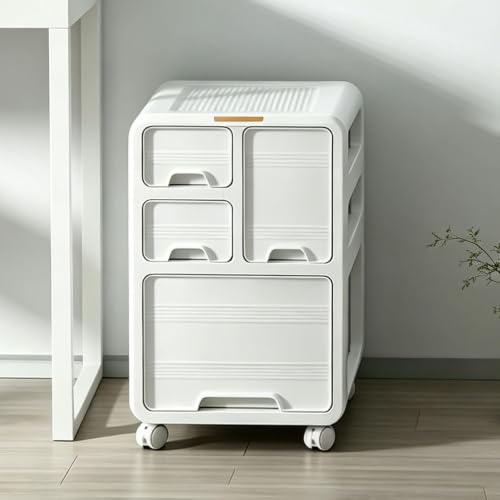 Rolling File Cabinet - 3-Drawer Office Organizer with Wheels, Mobile Storage Solution for Documents, Home & Office Filing System, Modern Design for Easy Access