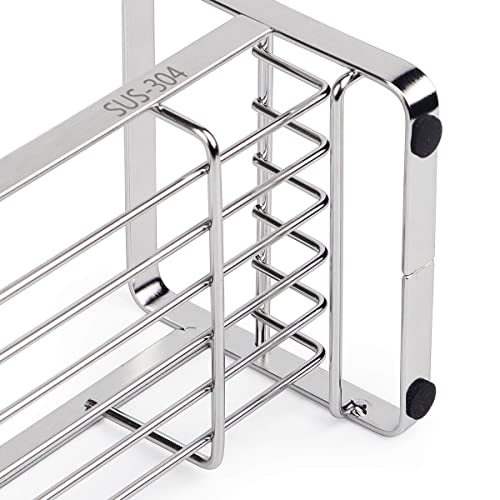 Kitchen Sponge Holder, 304 Stainless Steel Sink Caddy, Silver - view 6