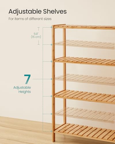 4-Tier Bamboo Shelf, Freestanding Bathroom Storage Rack - view 6