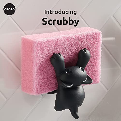 Sponge Holder for Kitchen Sink - Comes With Dish Sponge - Dishwasher Safe Dish Organizer - Unique Kitchen Gadgets, White Elephant Gifts (Scrubby Gray) - view 3