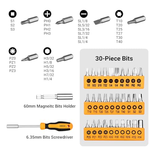 General Household Hand Tool Kit with Plastic Toolbox Storage Case, All Purpose Home Tool Kit Includes Essential Tools for Office College Repairs, 50 Piece - view 4