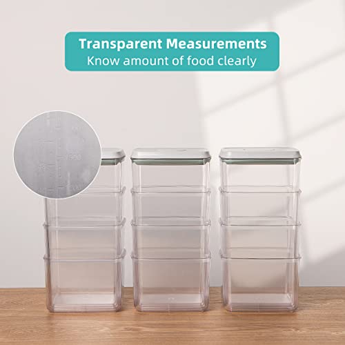 Pop Airtight Food Storage Containers with Lids for Kitchen Pantry Organizing Stackable Container for Cereal Snack Flour Sugar Coffee Spaghetti -12 Pcs(1.2, 2.0, 2.7, 3.3qt)*3 - view 5