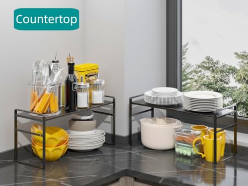Expandable Cabinet Shelf Organizer Riser for Kitchen Pantry Under Sink - view 4