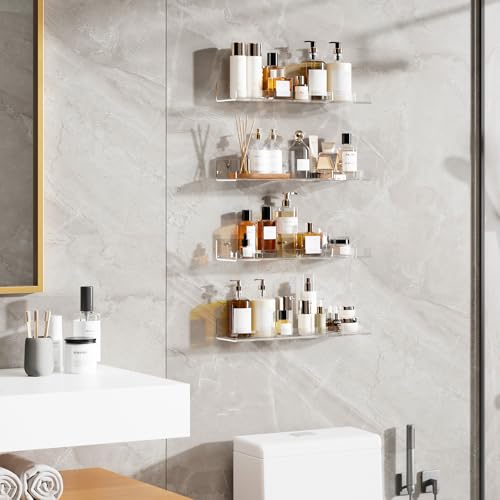 2 Pack Floating Shelves for Wall, 15" Clear Floating Wall Shelf - view 2