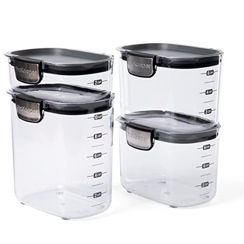 International ProKeeper+ 4-Piece Clear Plastic Modular Airtight Pantry Food/Snack Kitchen Storage Organization Container Canister Set - view 2