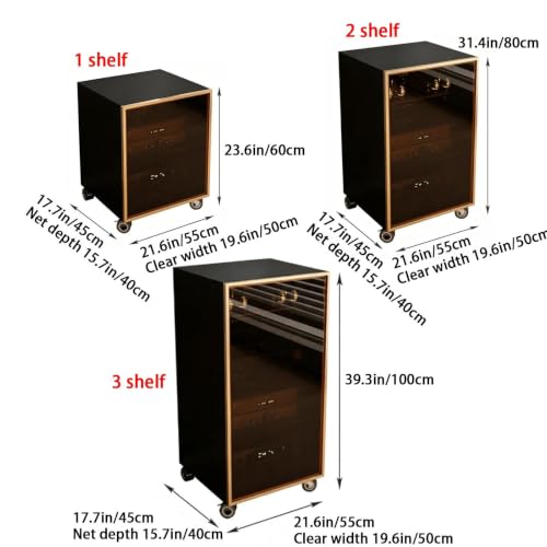 4-Tier Audio Rack with Wheels – Adjustable AV Stand with Wood Shelves & Glass Door for Home Theater, TV Storage, Media Console – Stylish Furniture Solution for Entertainment Systems - view 2
